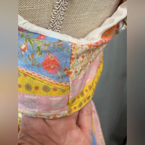 FREE PEOPLE AS IT WAS SET LARGE SKIRT BRA TOP RUFFLE COLORFUL - Picture 8 of 13